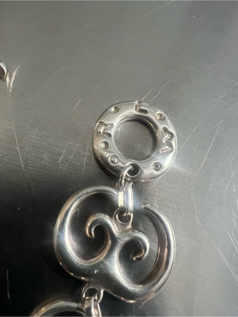 Heavy Sterling Silver RLM Studio Scroll Link Bracelet - Silver 49.08 grams - Picture 2 of 5